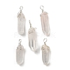 Natural Quartz Crystal Big Pointed Pendants G-P253-01P-2