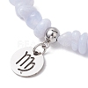 Natural Blue Lace Agate Chip Beaded Stretch Bracelets BJEW-JB11133-08-3