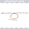 1Pc Twist Brass Braided Bead Bracelets for Women BJEW-LP0003-20-2