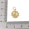 Brass Micro Pave Clear Cubic Zirconia Charms KK-E111-32H-G-3