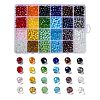 24 Colors Electroplate Glass Beads EGLA-X0006-04B-6mm-1