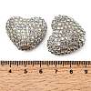 Sparkling Acrylic Heart Beads with Rhinestone Embellishment LS-OACR-NH0001-02B-07-3