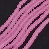 Baking Paint Transparent Glass Beads Strands X-GLAA-S031-4mm-20-1