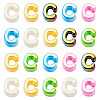 20Pcs UV Plating Opaque Acrylic European Beads OACR-TADJ0001-16C-2