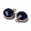 Synthetic Blue Goldstone Charms G-Q998-026B-3