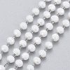 3.28 Feet Handmade Glass Beaded Chains X-CHS-K013-01P-1