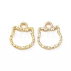 Zinc Alloy Open Back Bezel Pendants PALLOY-E577-06G-2