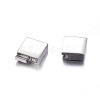 Tarnish Resistant 304 Stainless Steel Magnetic Clasps with Glue-in Ends STAS-I011-04-3