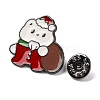 Christmas Cat Theme Zinc Alloy Enamel Pins JEWB-Z028-02D-3