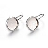 Tarnish Resistant 304 Stainless Steel Leverback Earring Settings STAS-F191-03P-10mm-1