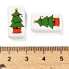 Christmas Theme Printed Opaque Acrylic Beads OACR-R004-01N-3