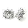 Brass Micro Pave Cubic Zirconia Spacer Beads KK-U045-16P-02-2