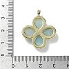 Natural Flower Amazonite Faceted Pendants G-A308-01G-10-3