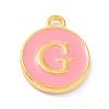 Golden Plated Alloy Enamel Charms ENAM-Q437-14G-1