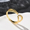 Brass Micro Pave Cubic Zirconia Cuff Rings RJEW-H258-17G-1