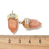 Natural Topaz Jade Faceted Pendants G-G181-03G-02-3