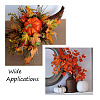 30Pcs 6 Colors Artificial Plastic Maple Leaf AJEW-CF0001-03-7