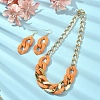 Acrylic Chains Jewelry Set SJEW-JS01288-02-4
