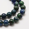 Natural Chrysocolla and Lapis Lazuli Beads Strands X-G-P281-03-8mm-3