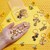 10Pcs 5 Styles Alloy Enamel Keychain KEYC-UN00024-4