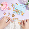 12Pcs 6 Colors Transparent Resin Pendant Stitch Markers HJEW-AB00216-3