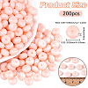 200Pcs Opaque Baking Paint Glass Seed Beads SEED-PA0001-01E-2