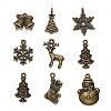 Christmas Mixed Style Tibetan Style Alloy Pendants TIBEP-F040-02AB-1