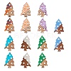 Transparent and Opaque Resin & Walnut Wood Pendants RESI-SZ0001-02-6