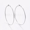 Tarnish Resistant 304 Stainless Steel Big Hoop Earrings X-EJEW-F105-02P-1