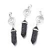 Natural Lava Rock Pointed Big Pendants G-D0021-01P-16-2