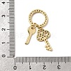 Brass Micro Pave Clear Cubic Zirconia Pendants KK-H267-092G-3