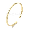 Brass Open Cuff Bangles for Women BJEW-C070-05G-2