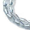 Transparent Electroplate Glass Beads Strands GLAA-K064-05A-PL03-3