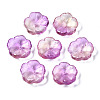 Transparent Spray Painted Glass Beads GLAA-Q089-003-G003-2