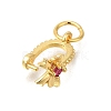 Rack Plating Brass Micro Pave Cubic Zirconia Ice Pick Pinch Bails KK-F883-14G-02-2
