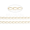 Brass Handmade Beaded Chains CHC-I031-21G-1