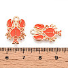 Marine Animals Alloy Enamel Pendants X-ENAM-T022-34I-3