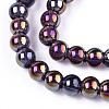 Electroplate Transparent Glass Beads Strands GLAA-T032-T4mm-AB03-2