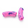 Opaque Spray Painted Acrylic Beads MACR-S372-001F-B06-2