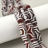 Rice Shape Tibetan Style dZi Beads Strands G-A269-A23-01-1