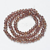 Electroplate Transparent Glass Beads Strands EGLA-A034-T4mm-H16-2