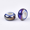 Electroplate Porcelain Beads PORC-T003-01-02-2