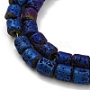 Electroplated Natural Lava Rock Beads Strands G-Z032-J03-11C-3