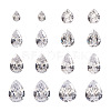 315Pcs 8 Style Teardrop-Shaped Cubic Zirconia Cabochons ZIRC-YS0001-02-3