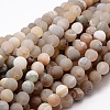Dyed Frosted Natural Druzy Geode Agate Round Beads Strands X-G-E322A-10mm-01-1