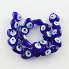 Heart Evil Eye Lampwork Bead Strands LS-LAMP-R119-01-2