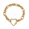 304 Stainless Steel Figaro Chain Bracelets for Women BJEW-JB14205-3