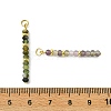 Natural Mixed Gemstone and Brass Pendants PALLOY-JF05905-3