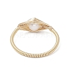 Horse Eye Natural Pearl Finger Rings RJEW-JR00844-01-4