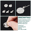 50Pcs 5 Style 316 Surgical Stainless Steel Brooch Base Settings STAS-UN0053-58-5